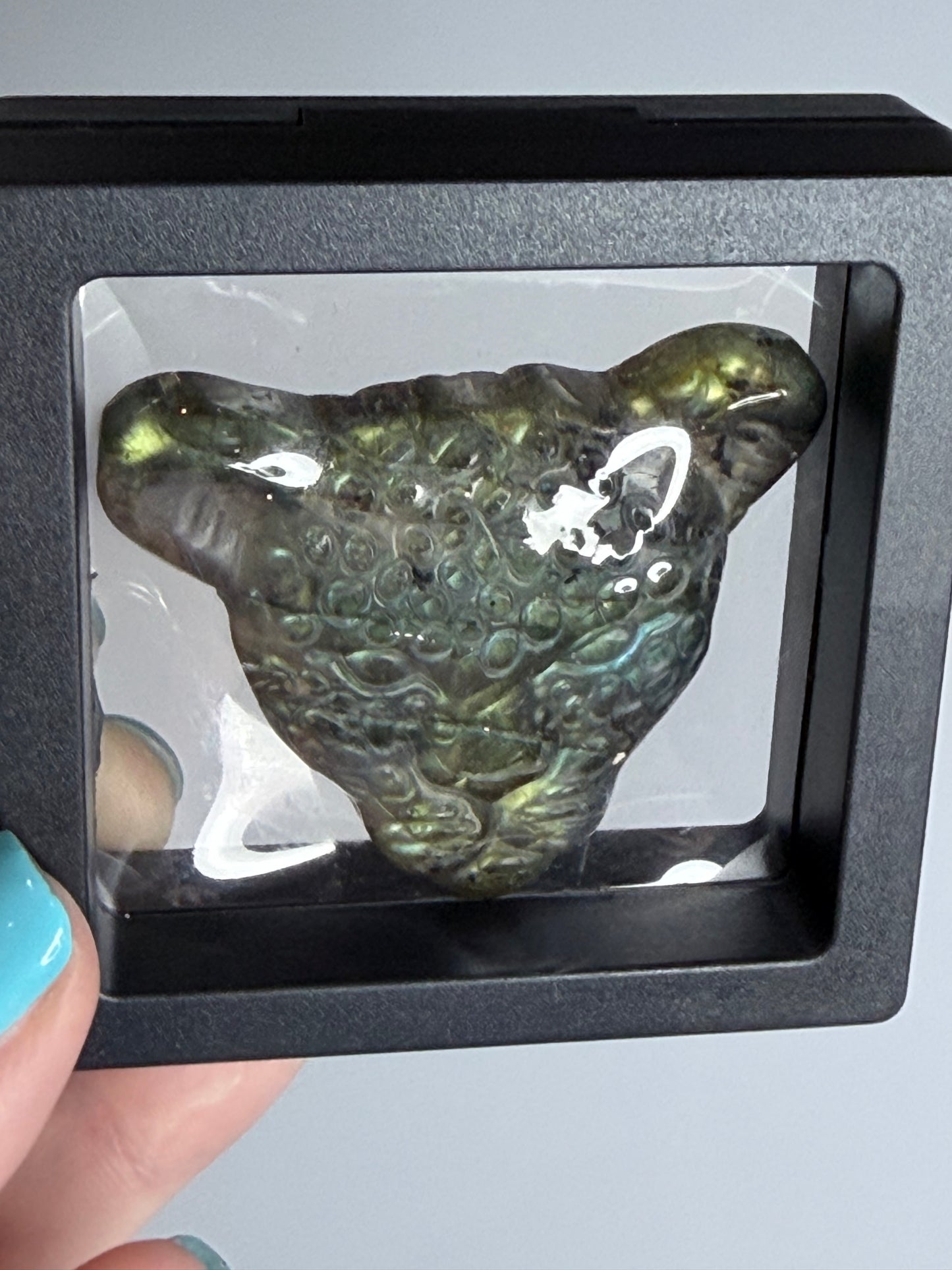 Labradorite Leopard Carving A