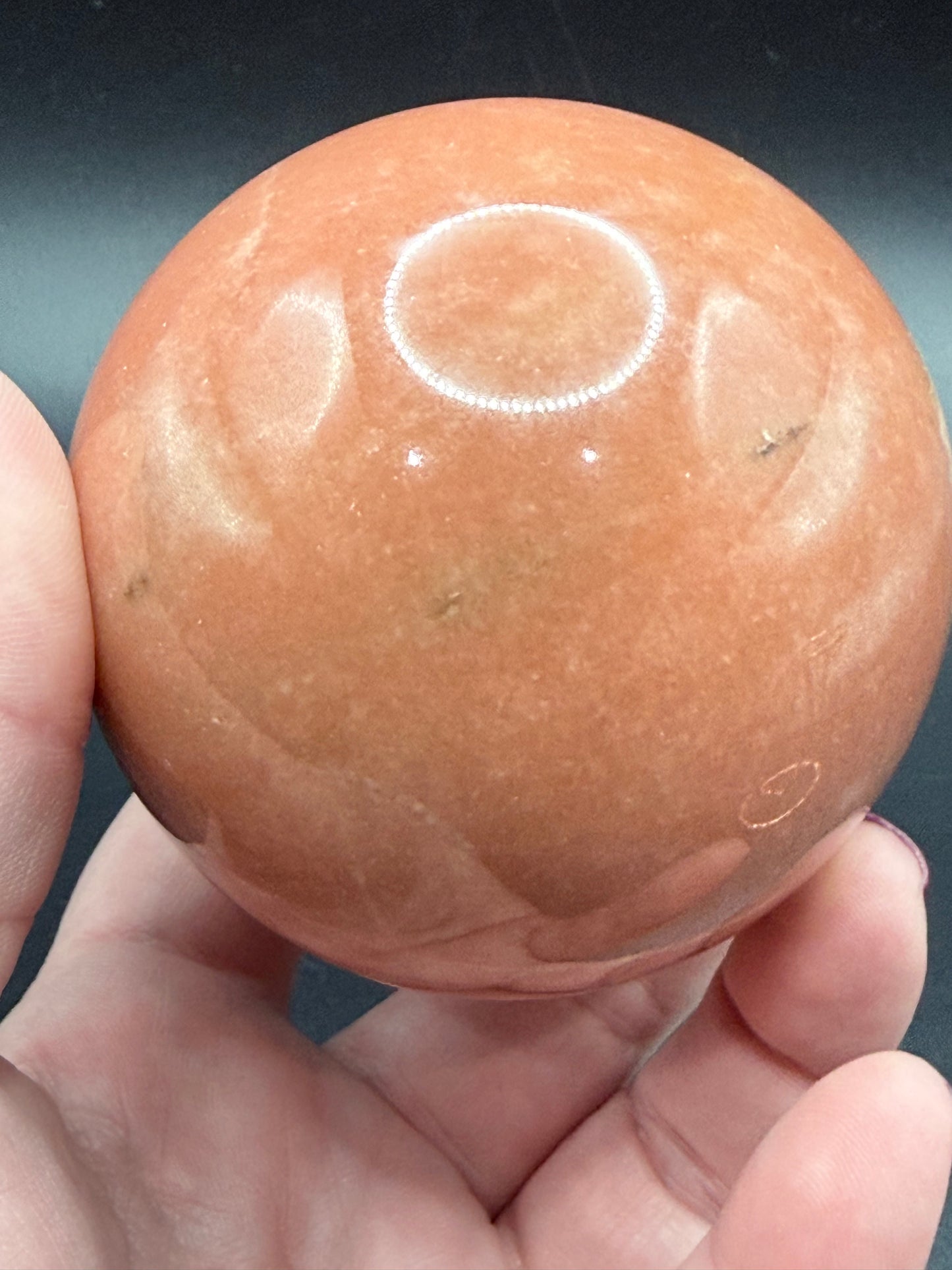 Peach Calcite Sphere