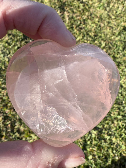 Super Gemmy Rose Quartz Heart From Madagascar