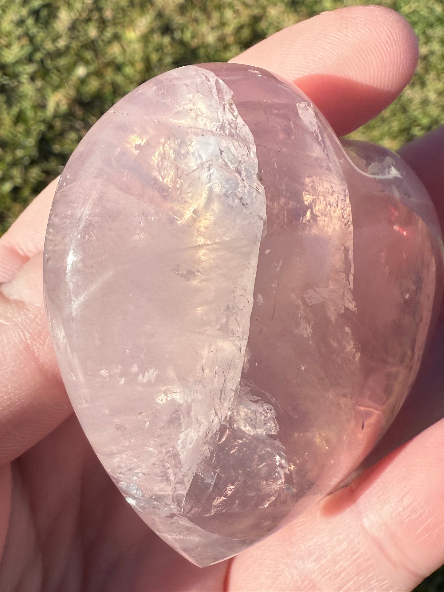 Super Gemmy Rose Quartz Heart From Madagascar