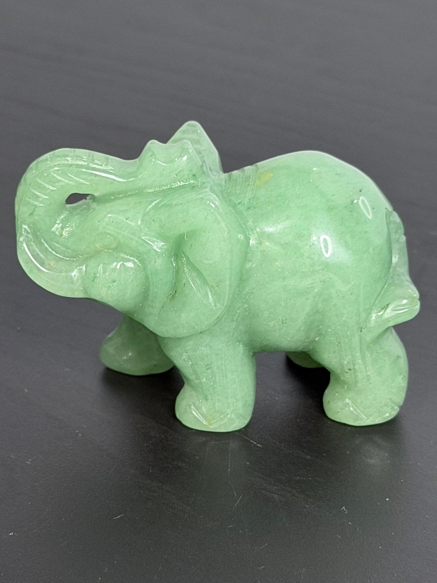 Green Aventurine Elephant Carving