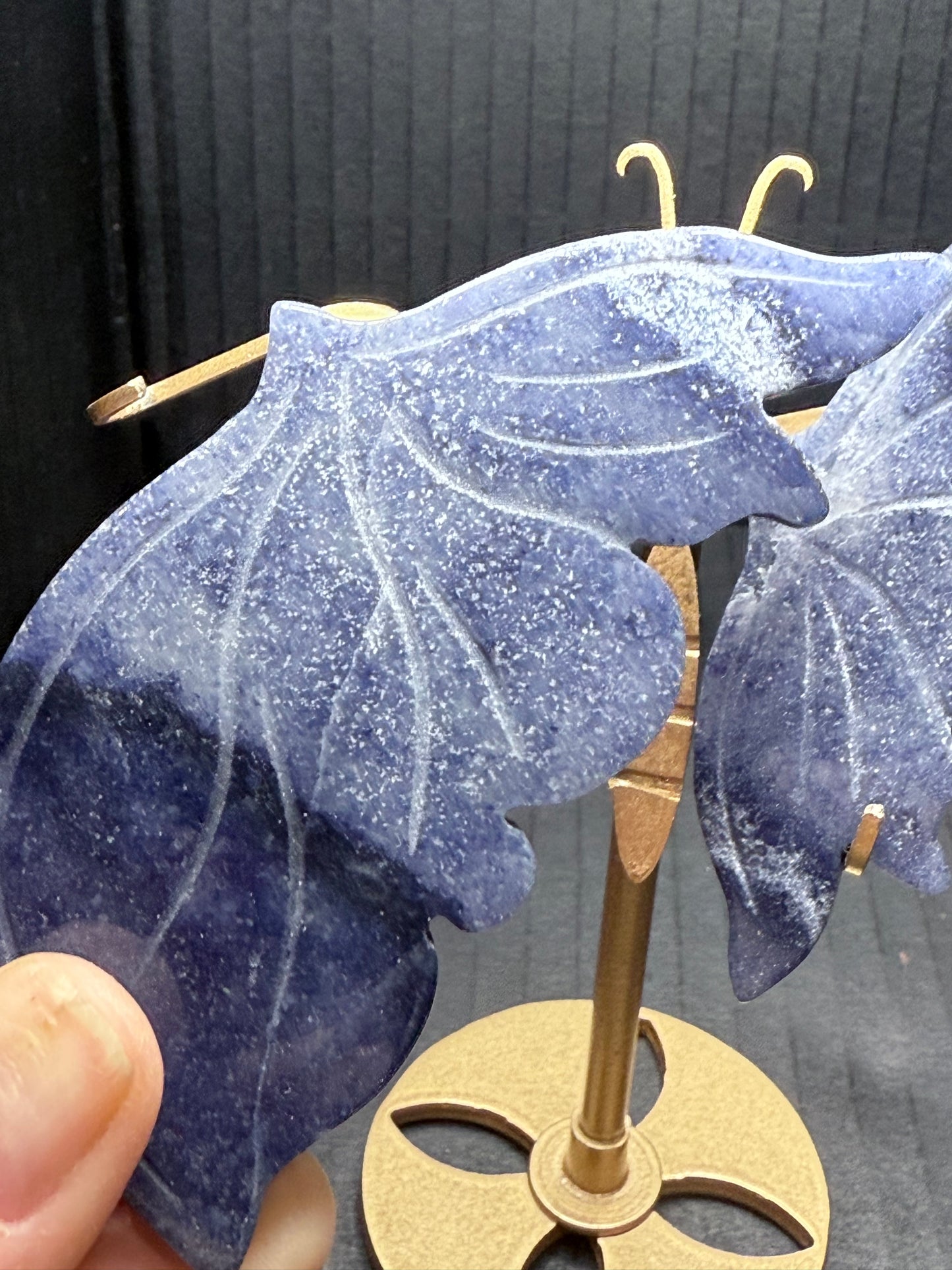 Blue Aventurine Butterfly on stand