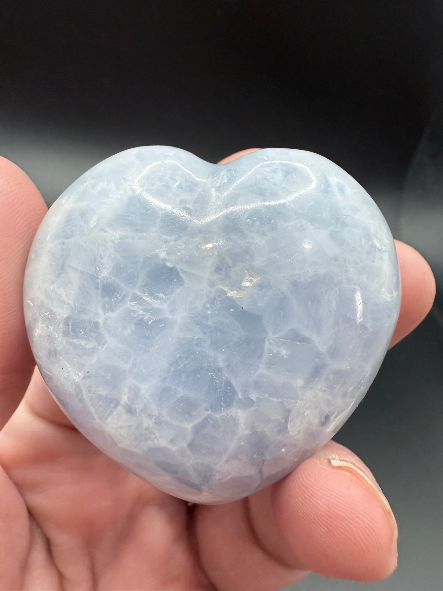 Blue Celestite Heart โ 5cm