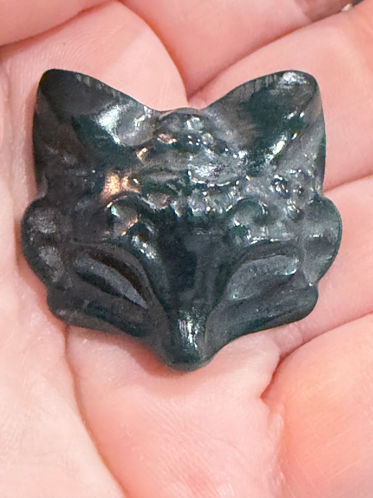 Fox Mask Crystal Carving – 3.5cm – Various Materials