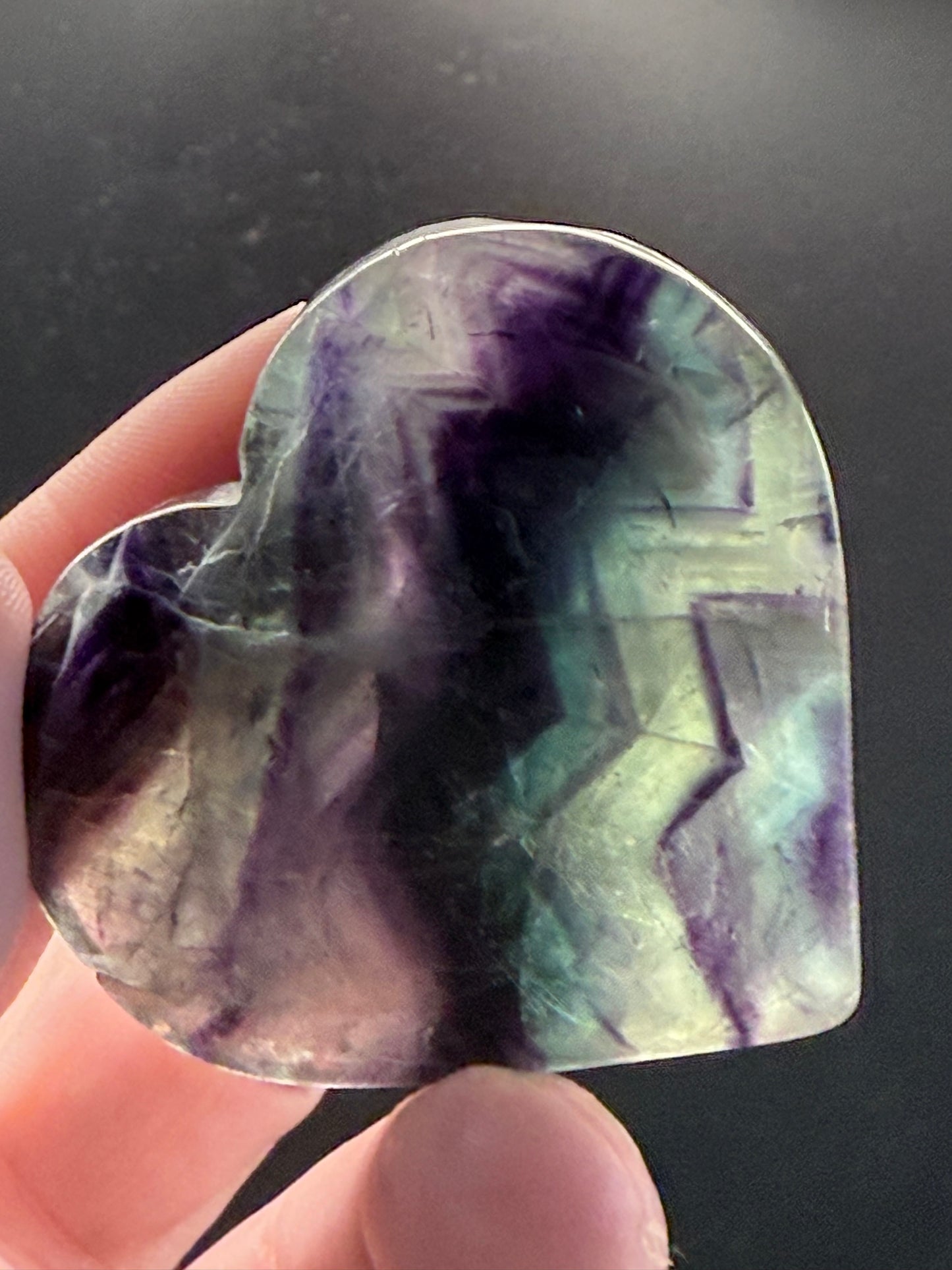 Free standing Fluorite Hearts