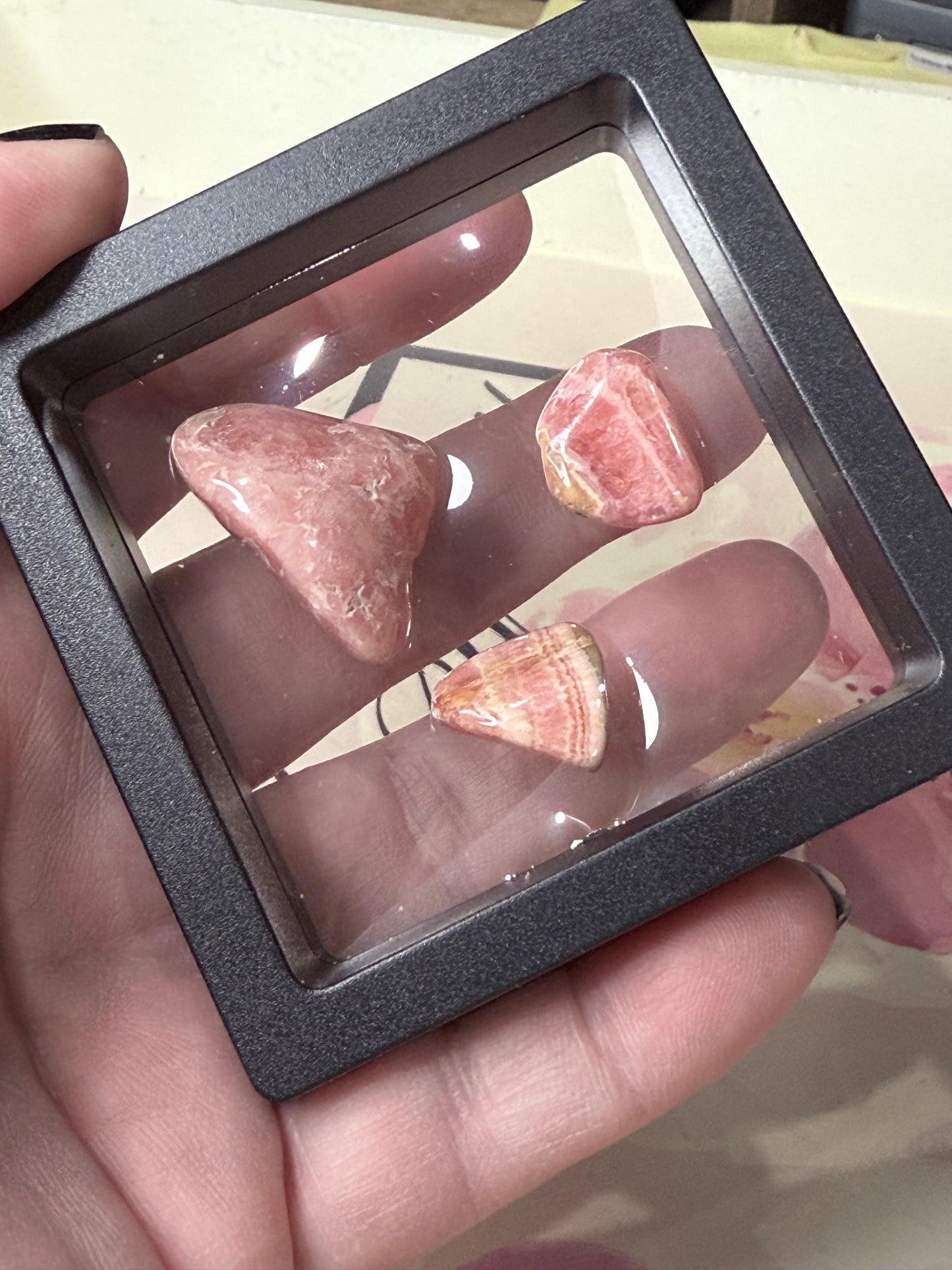 High Quality RHODOCHROSITE Tumbles in Frame