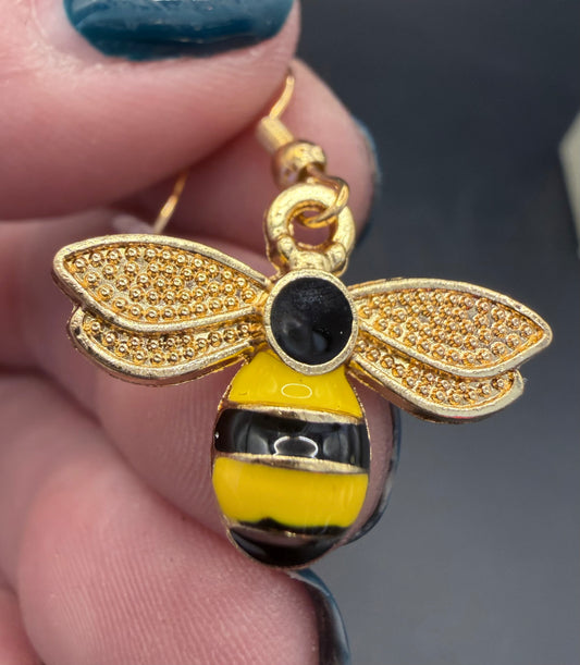 Bee & Honeycomb Earrings