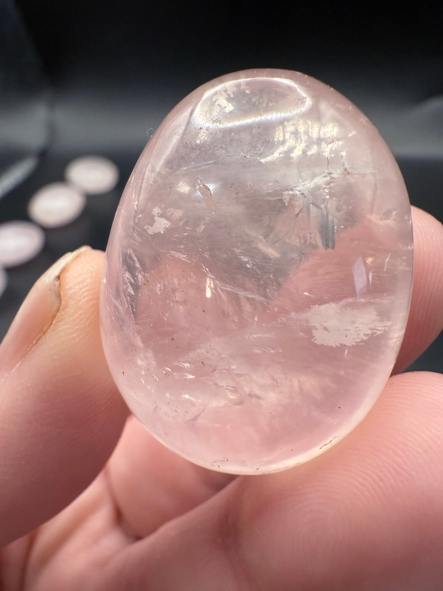 Rose Quartz Pocket Palm Stone