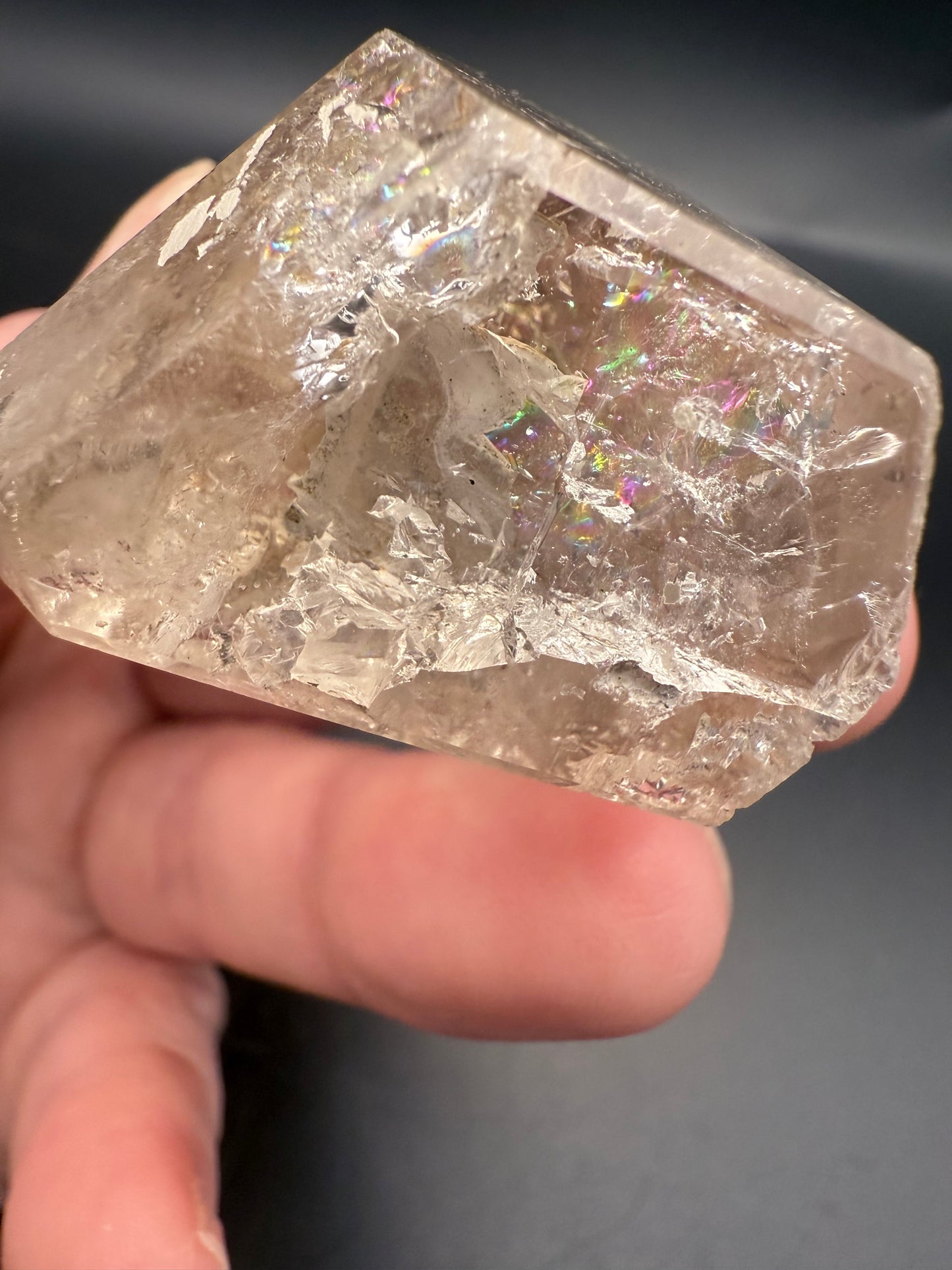 Included Smoky Quartz with Rainbow