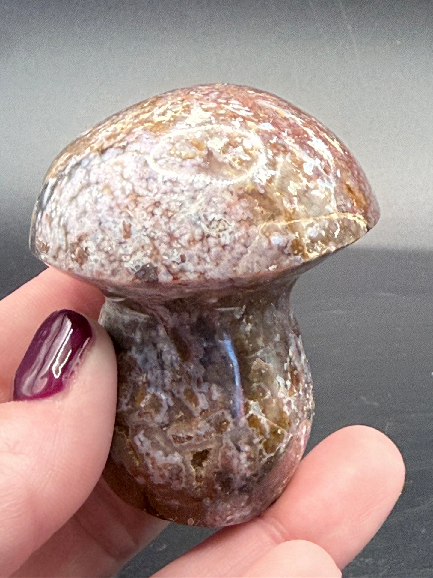 Ocean Jasper Mushroom Carving