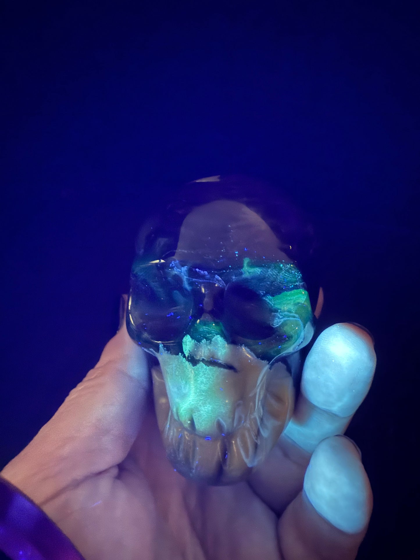 Volcano Agate Skull