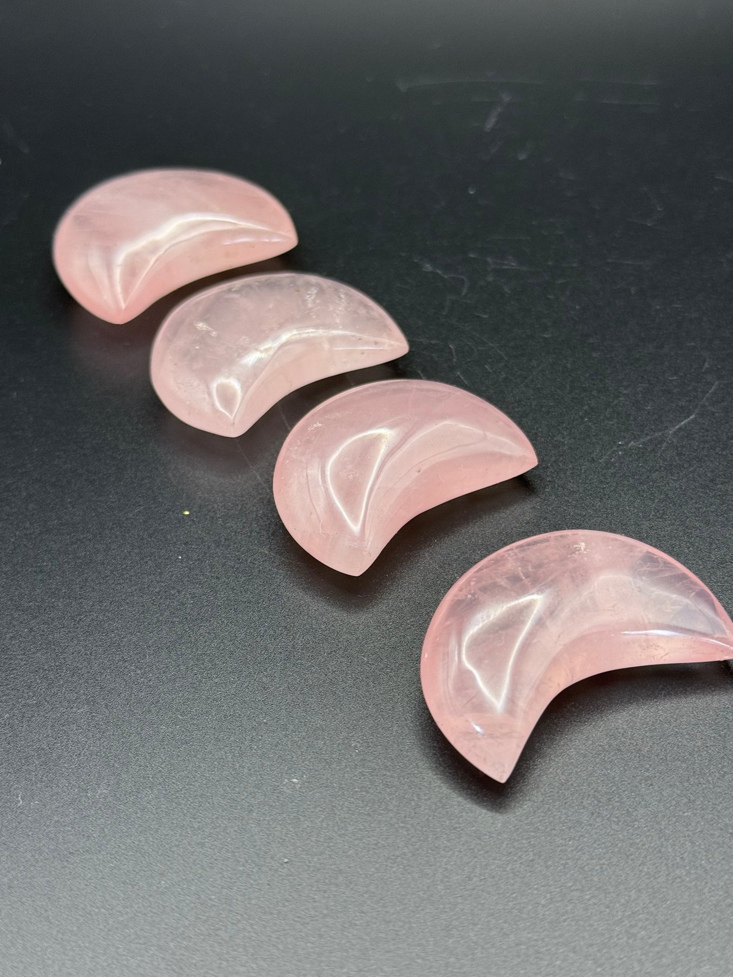 Rose Quartz Moon from Madagascar