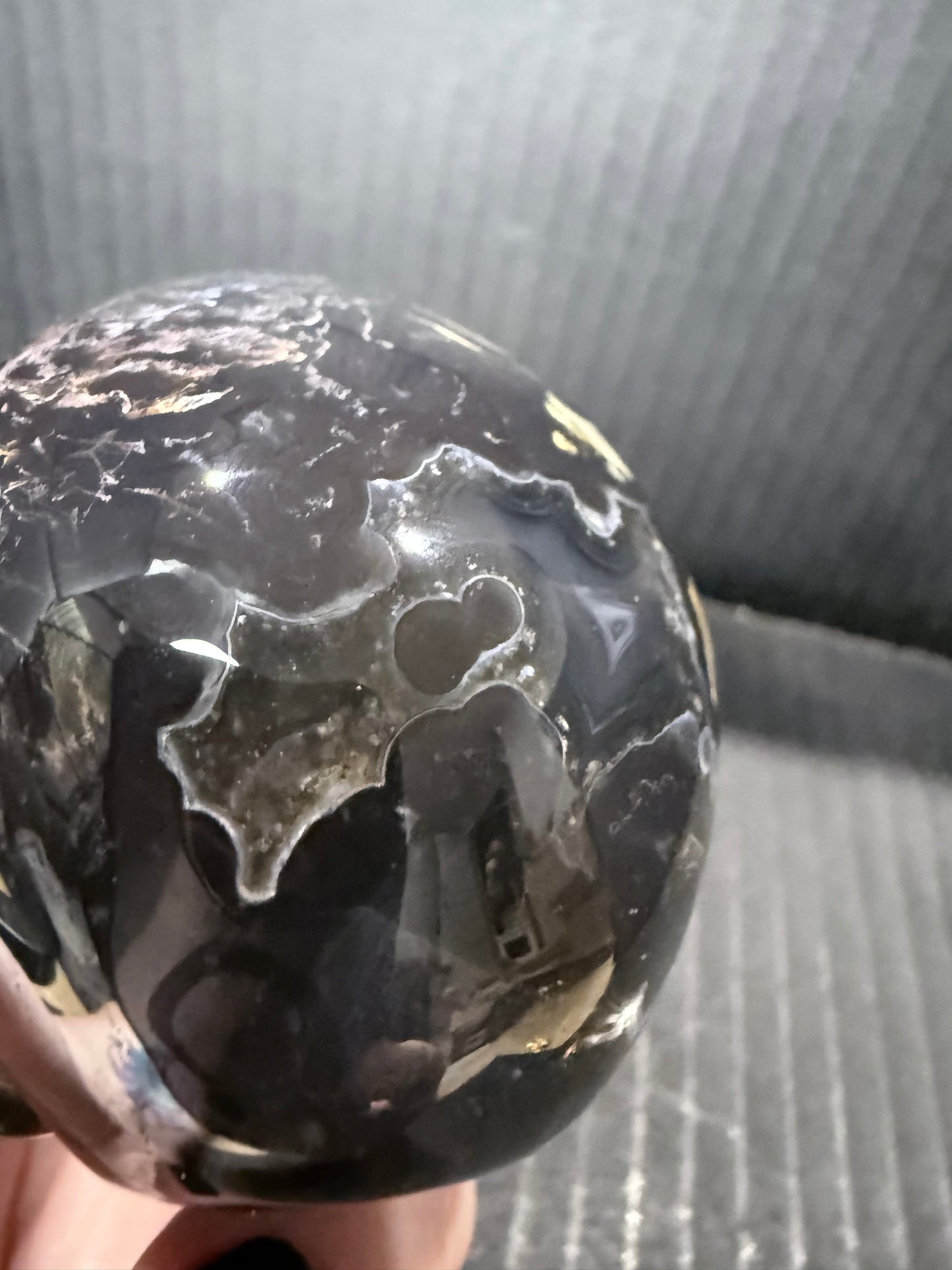 Volcano Agate Skull