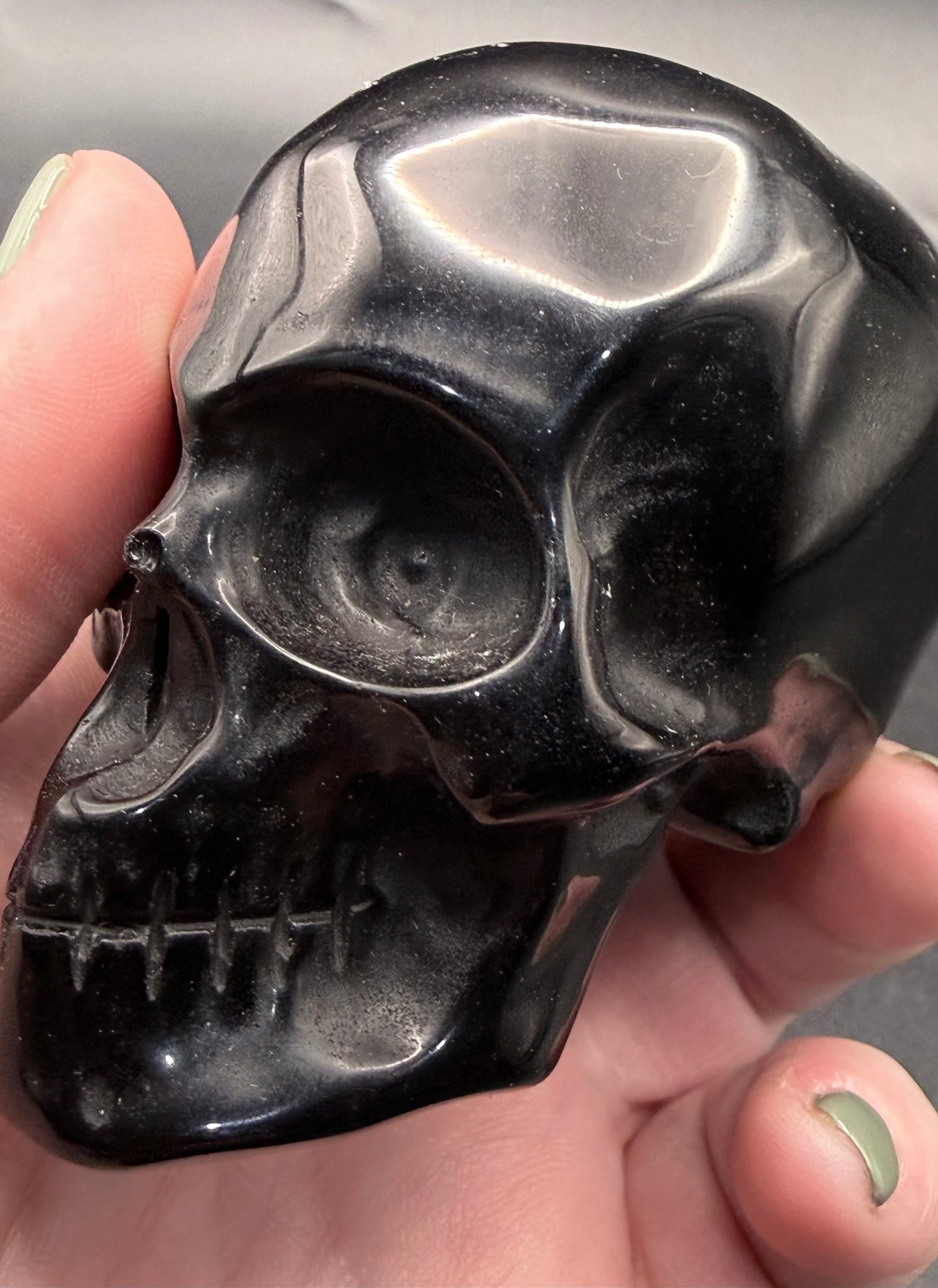 Black Obsidian Skull