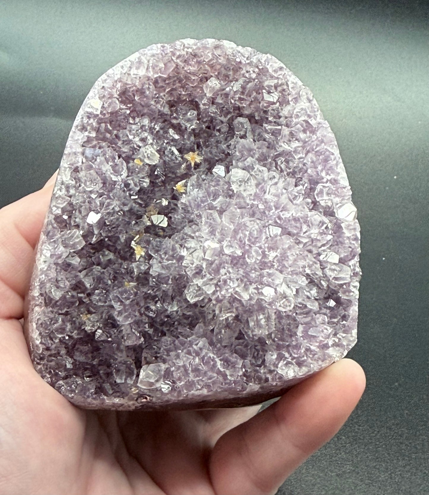 Rainbow Amethyst with Rare Pineapple Cluster ā 526g / 9cm
