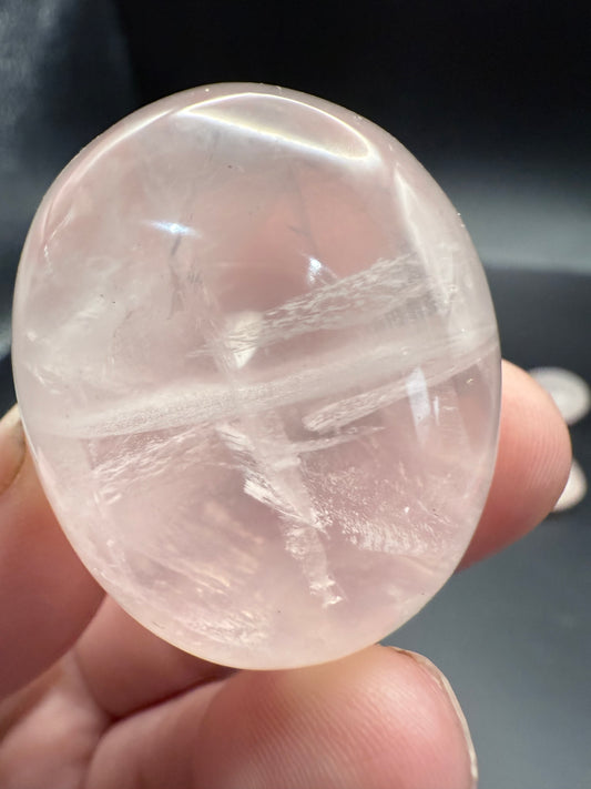 Mini Rose Quartz Palm Stone