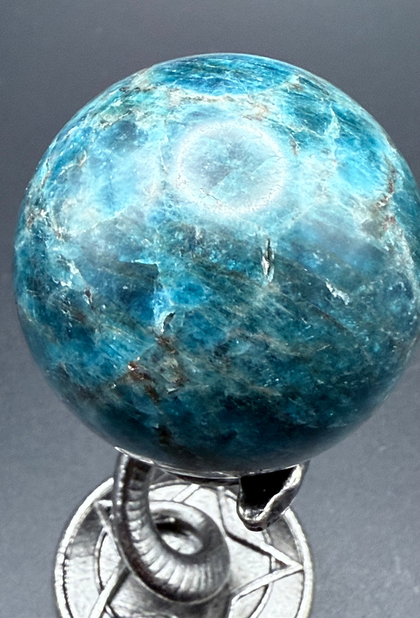 Blue Apatite Sphere 4.2cm