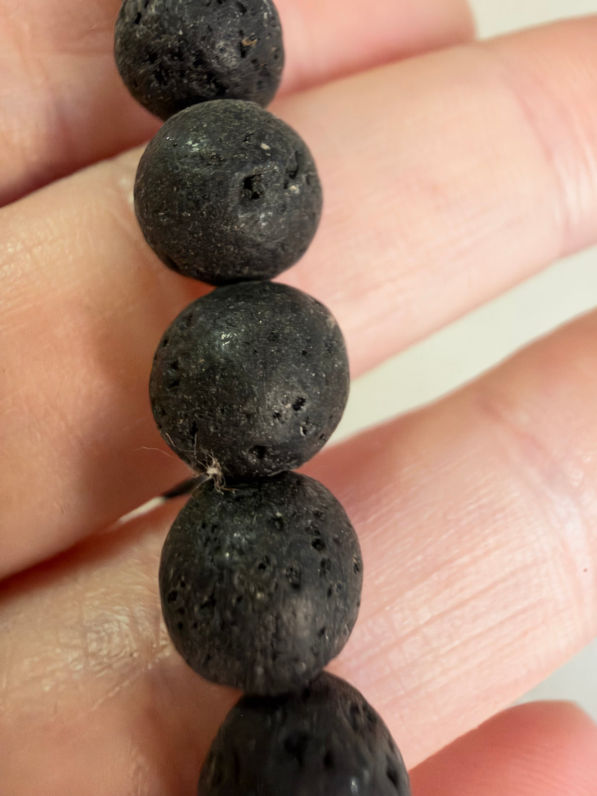 8mm Black Lava Stone Bracelet