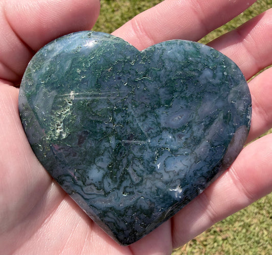 Moss Agate Heart