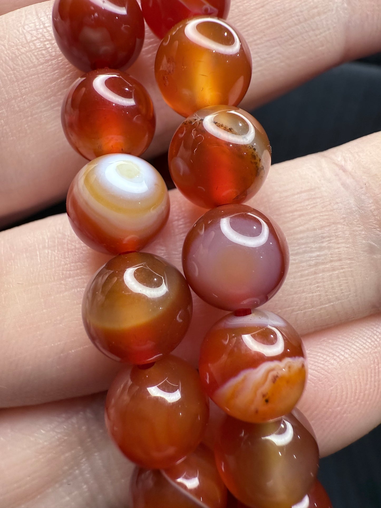 Red Sardonyx bracelet 8mm