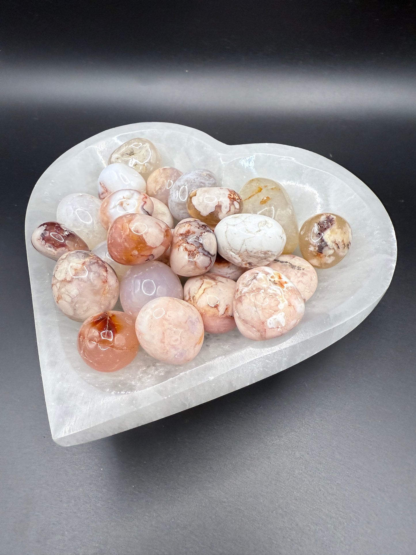 High Quality Flower Agate Tumbles