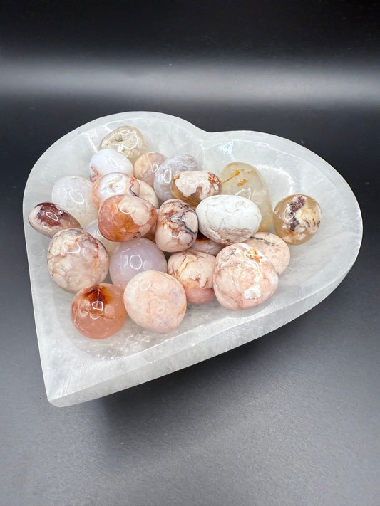 High Quality Flower Agate Tumbles