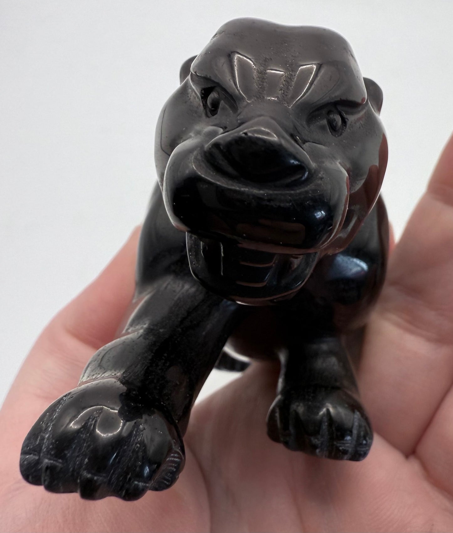 Black Obsidian Panther Carving