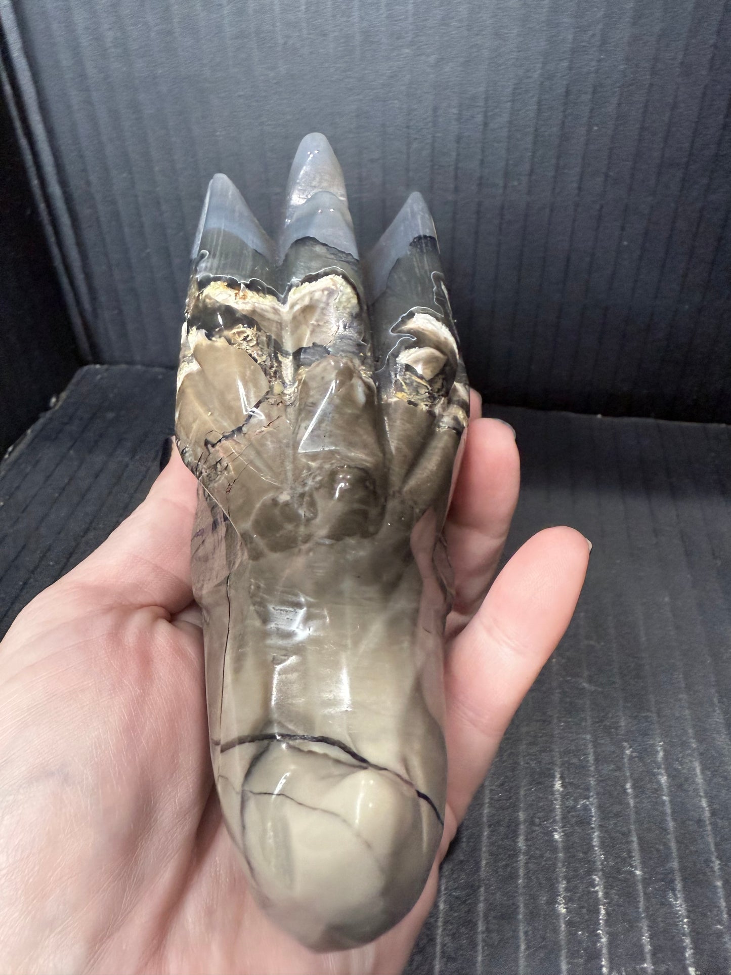 Volcano Agate Dragon Head