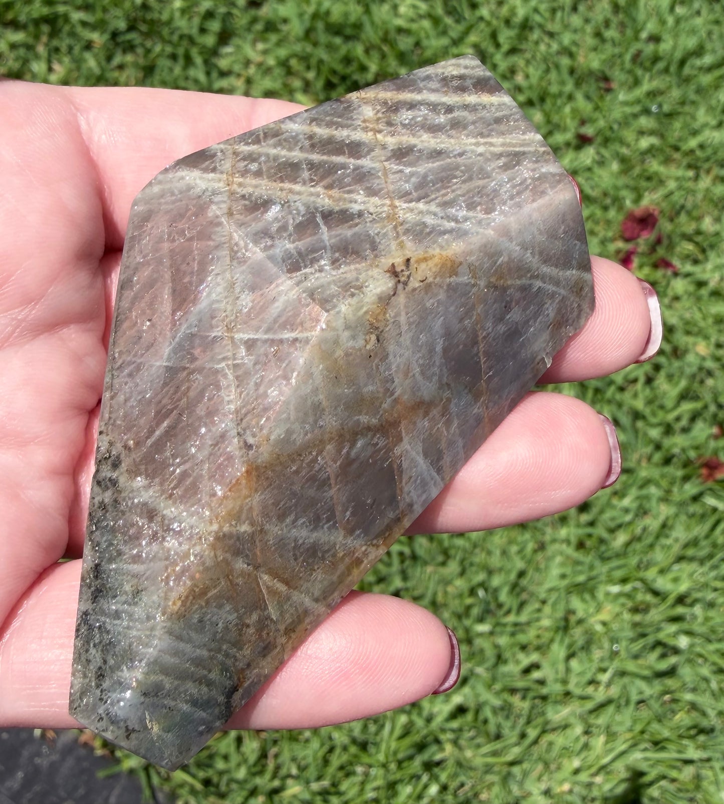 Labradorite Crystal Freeform – Golden Flash | 123g G