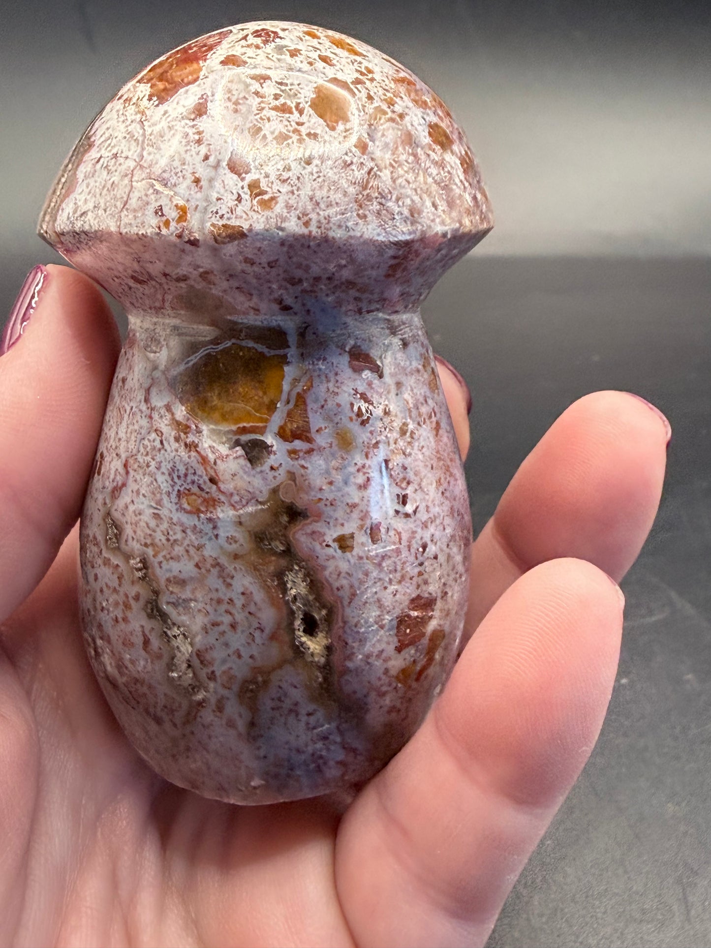 Ocean Jasper Mushroom Carving