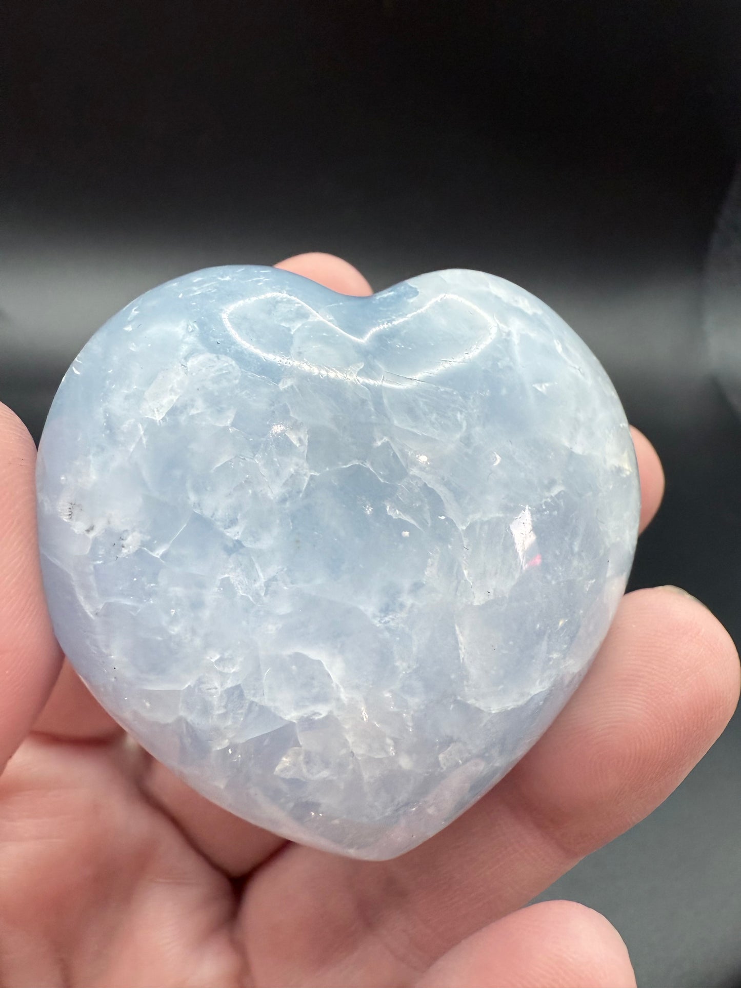 Blue Celestite Heart โ 5cm