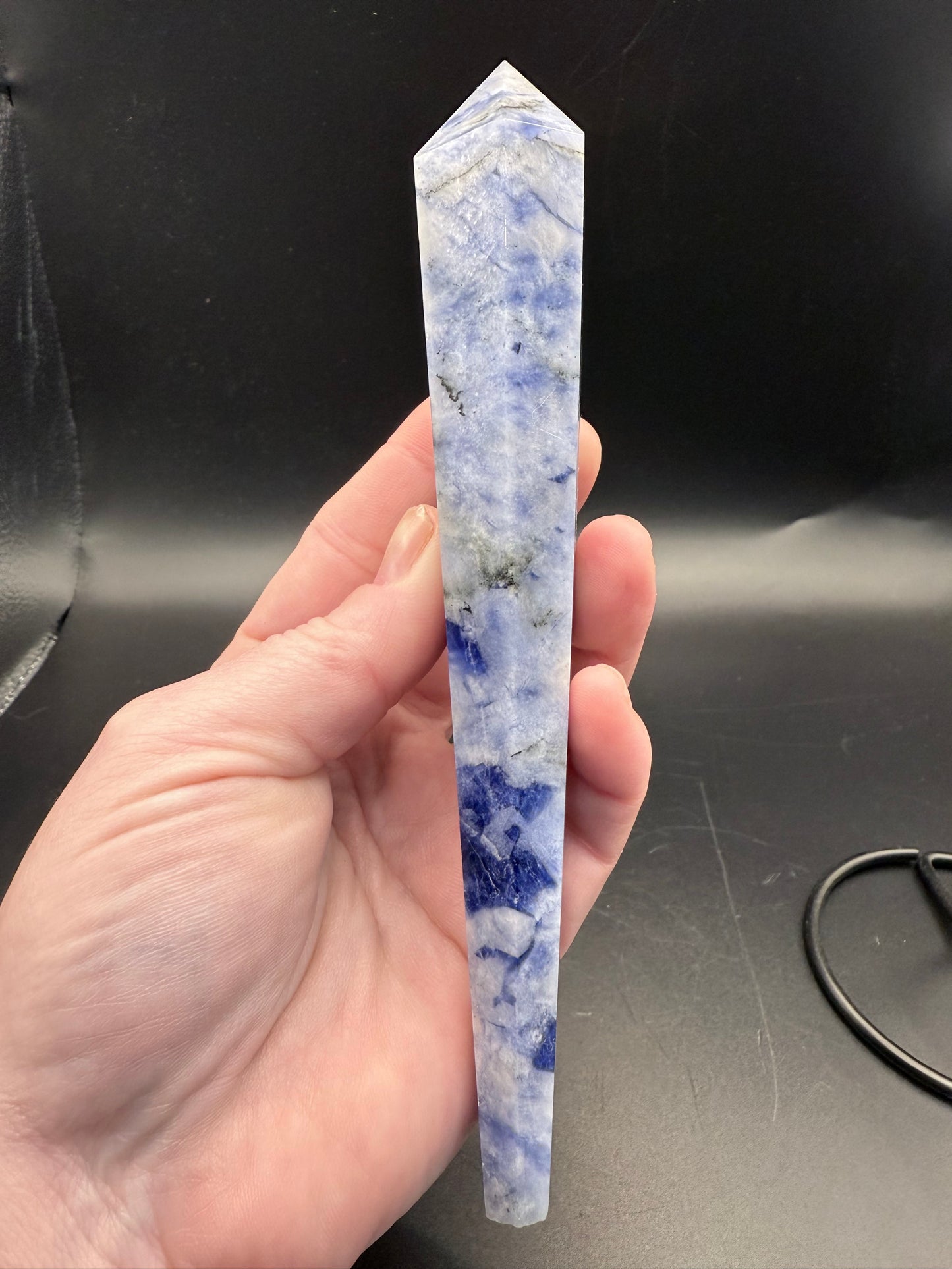Afghanite Sodalite Wand With Stand