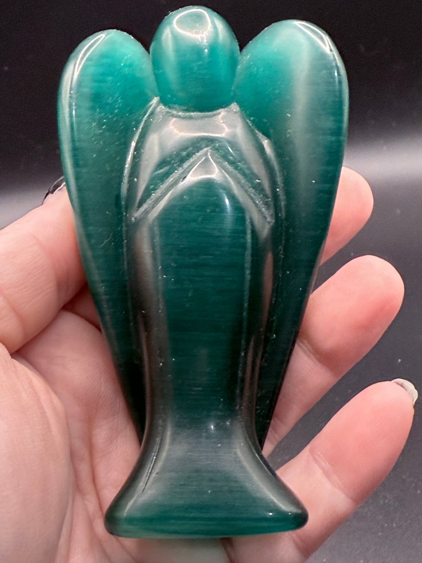 Emerald Green Cats Eye Angel