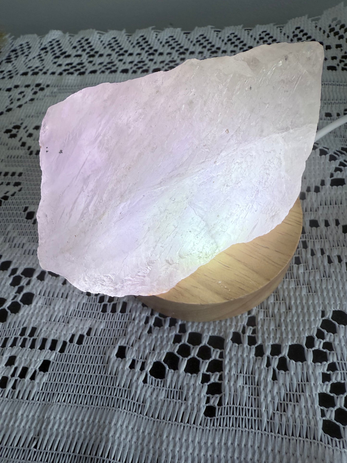 Raw Amethyst on Light Base