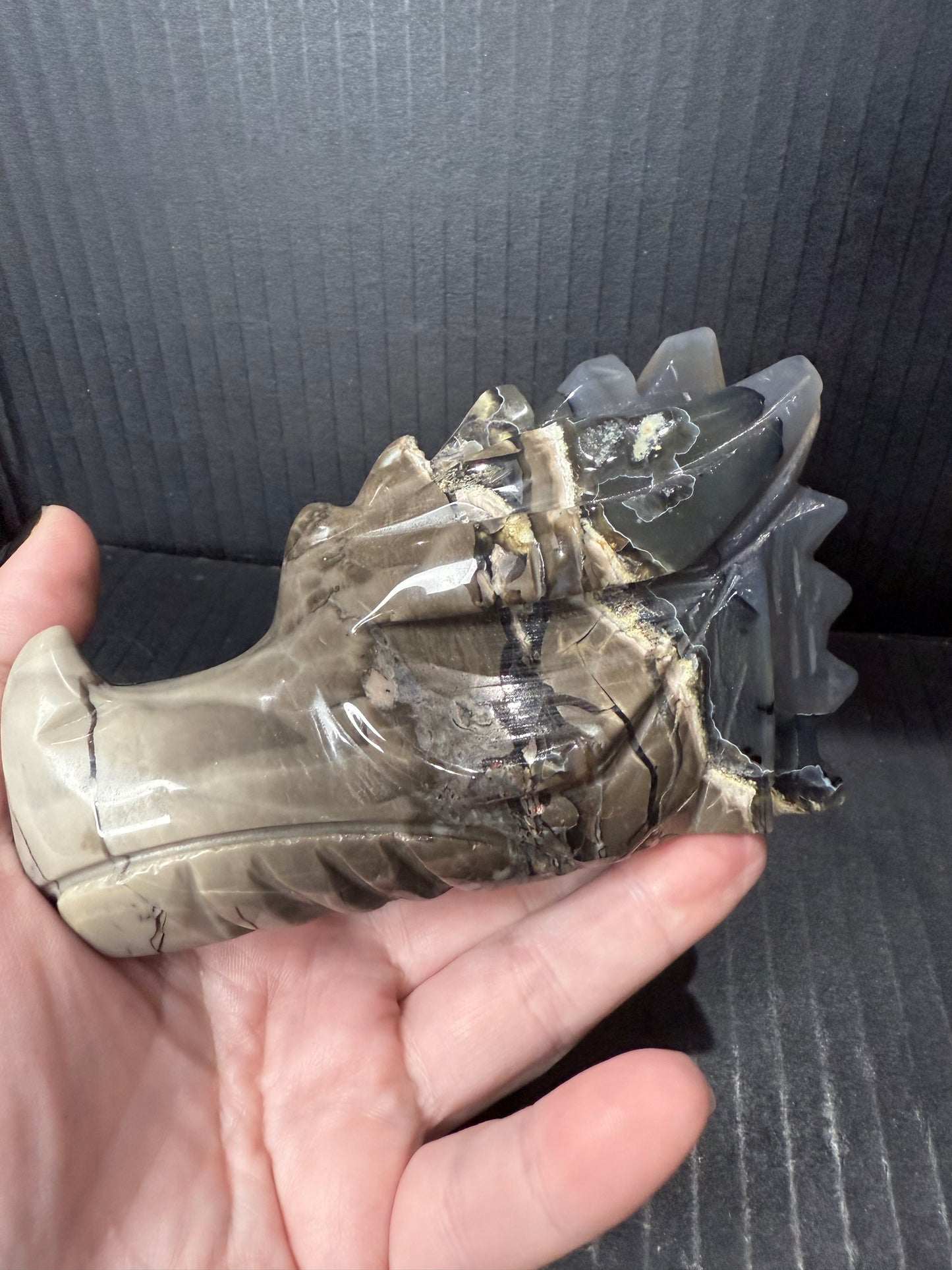 Volcano Agate Dragon Head