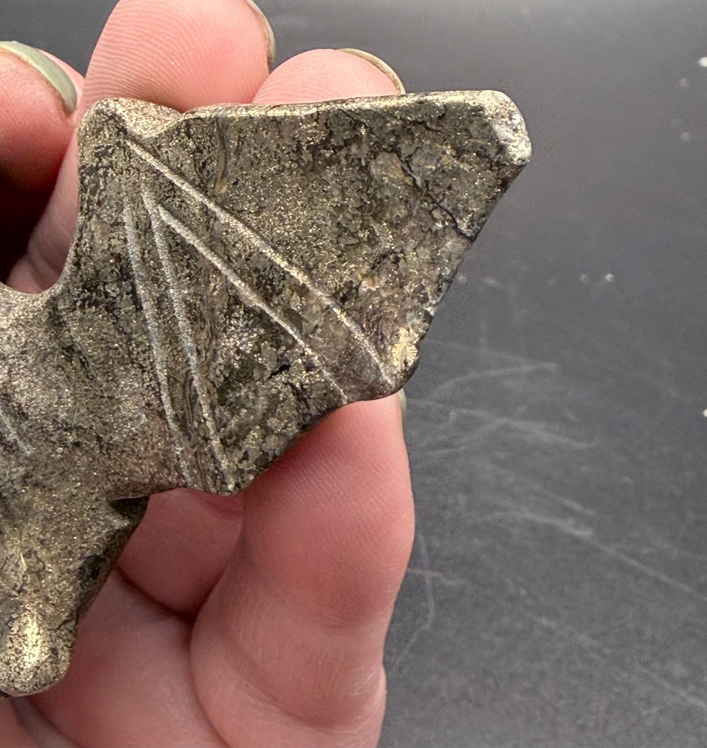 Pyrite Crystal Bat on Stand