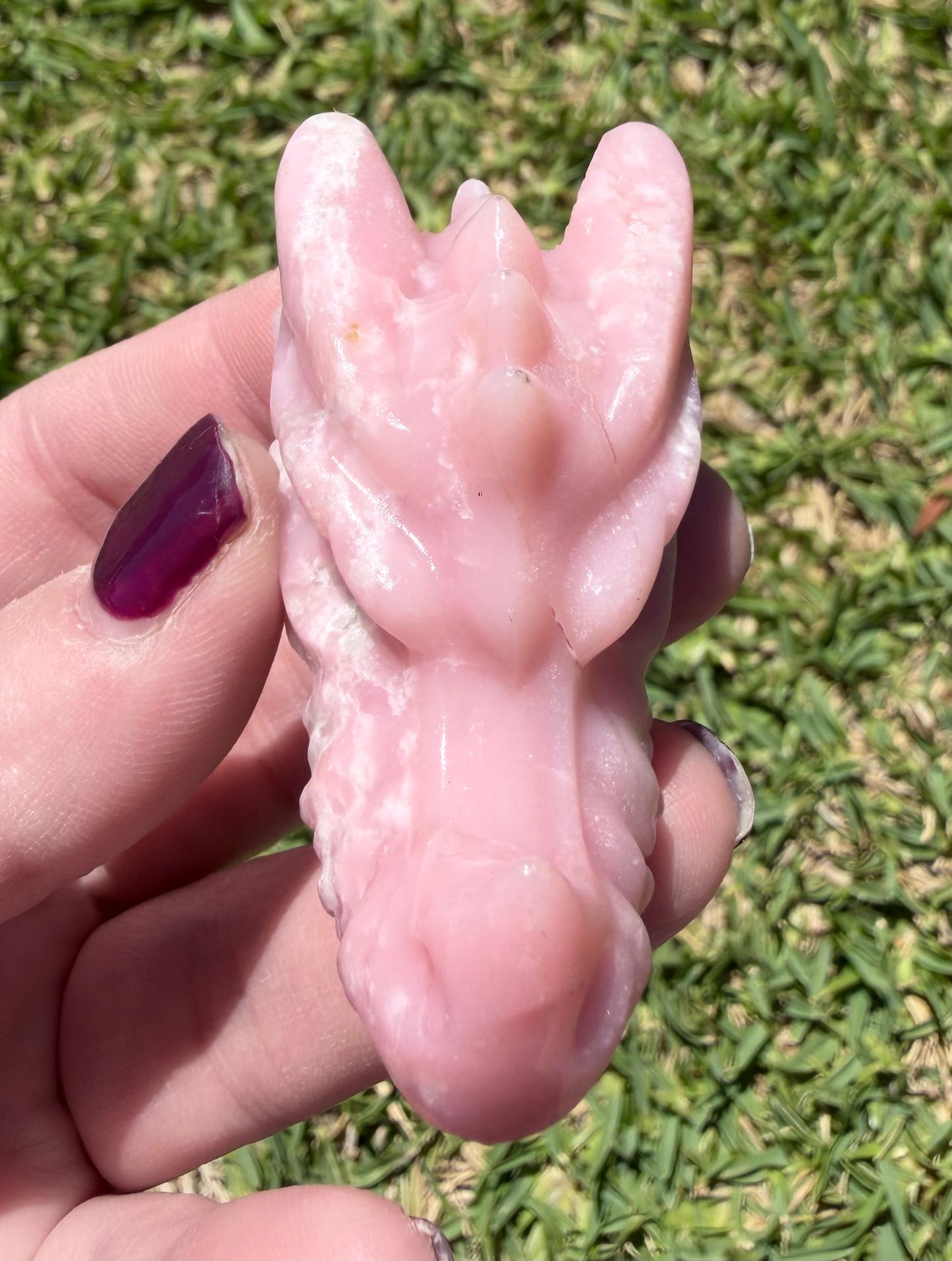 Pink Opal Dragon Head