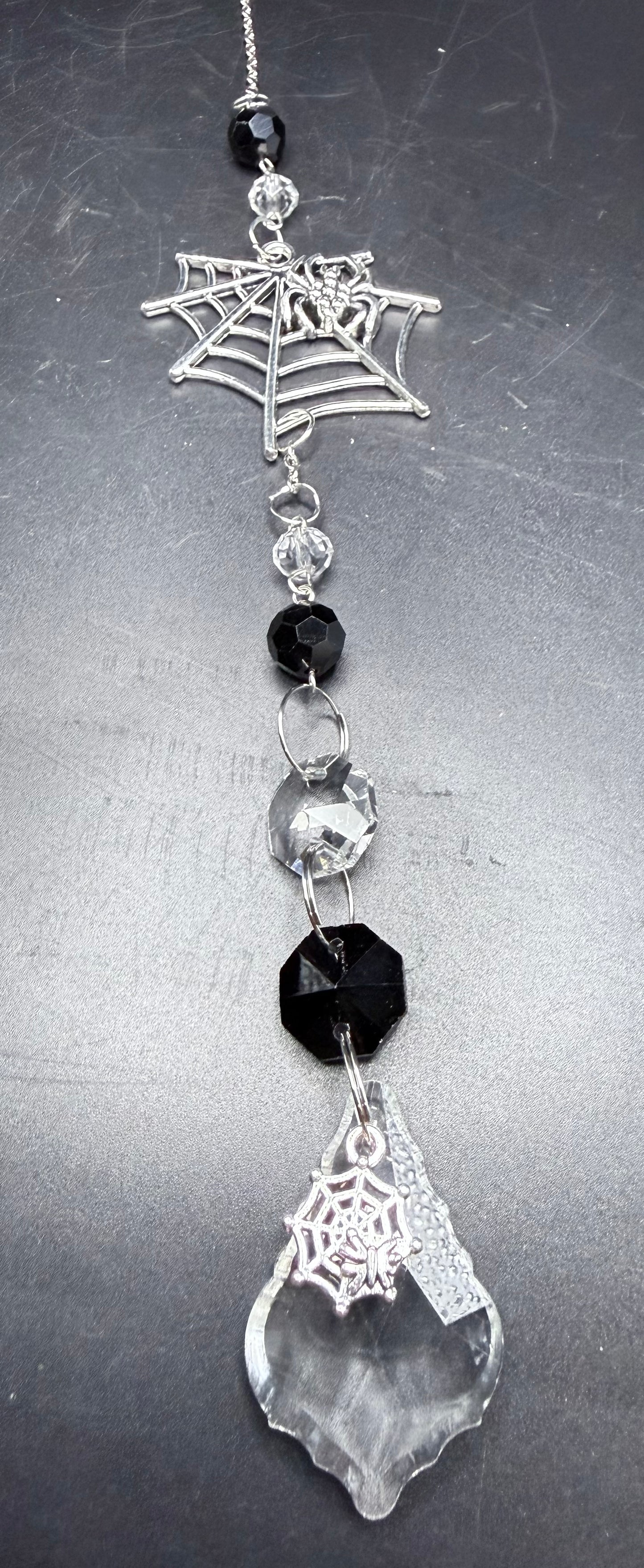 Spider Web Glass Suncatcher