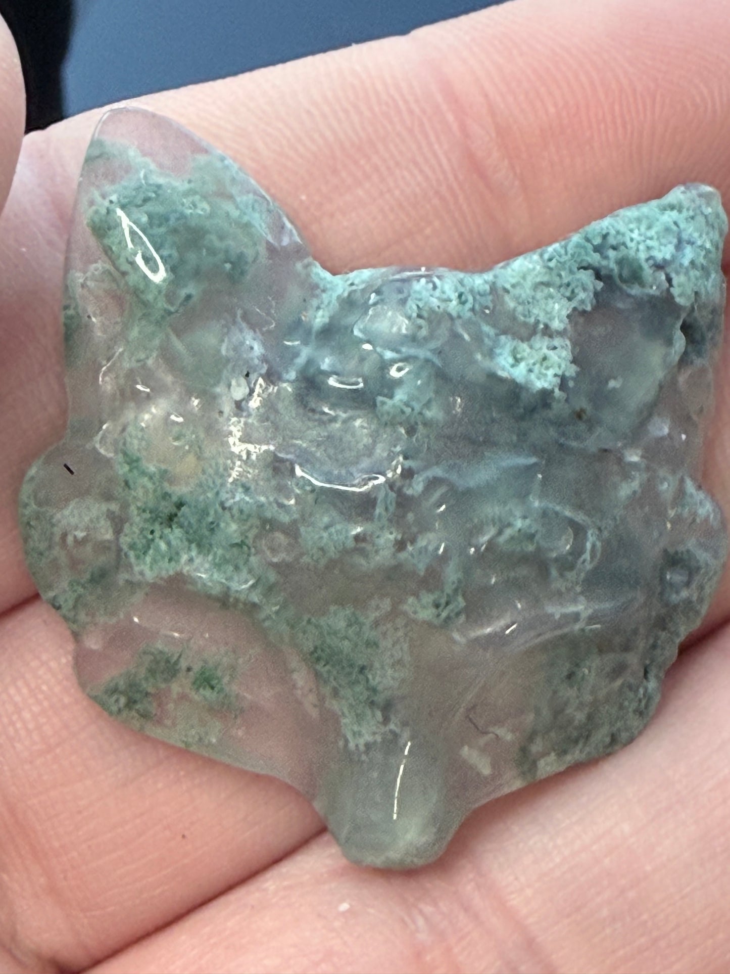 Moss Agate Mini Fox mask