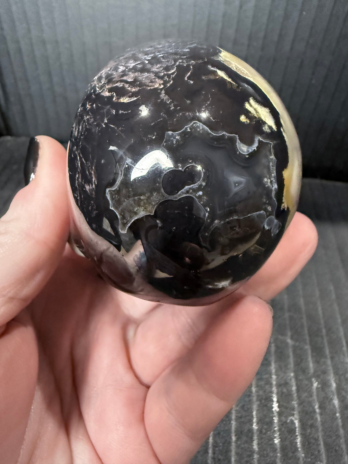 Volcano Agate Skull