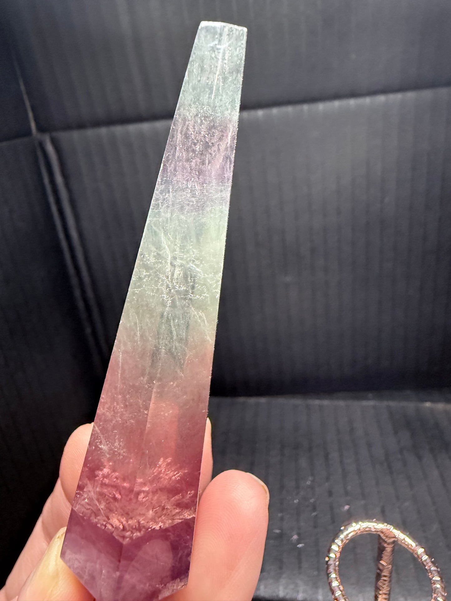 Candy Fluorite wand on stand