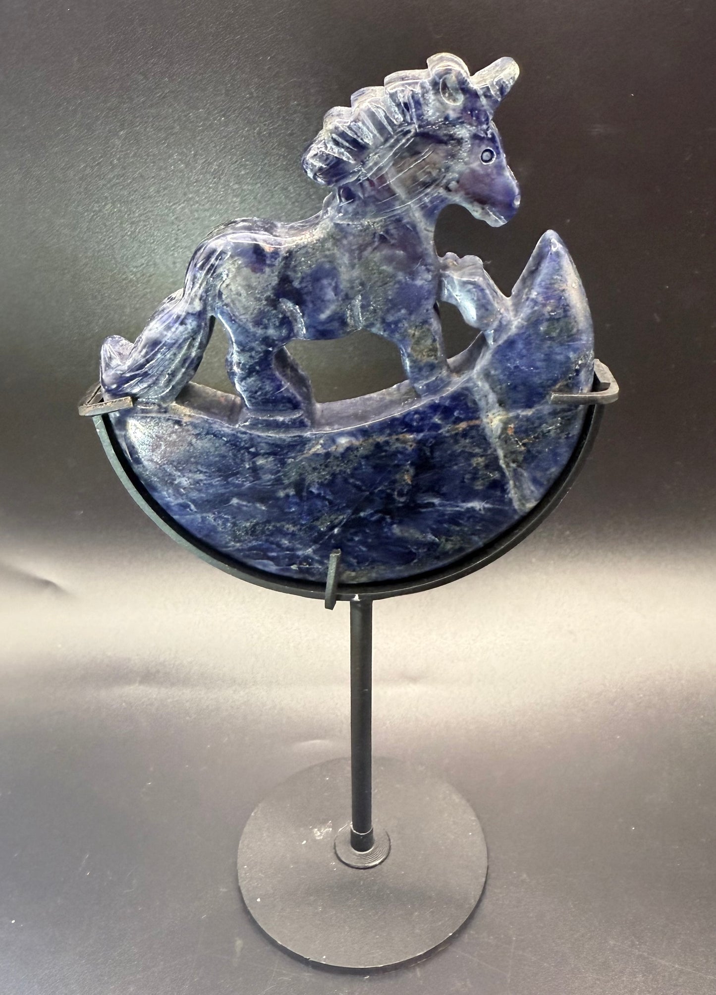 Sodalite Unicorn on Stand