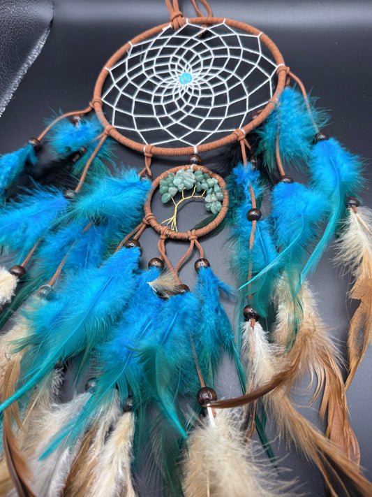 Crystal Dreamcatcher with Aventurine Tree of Life – 50cm