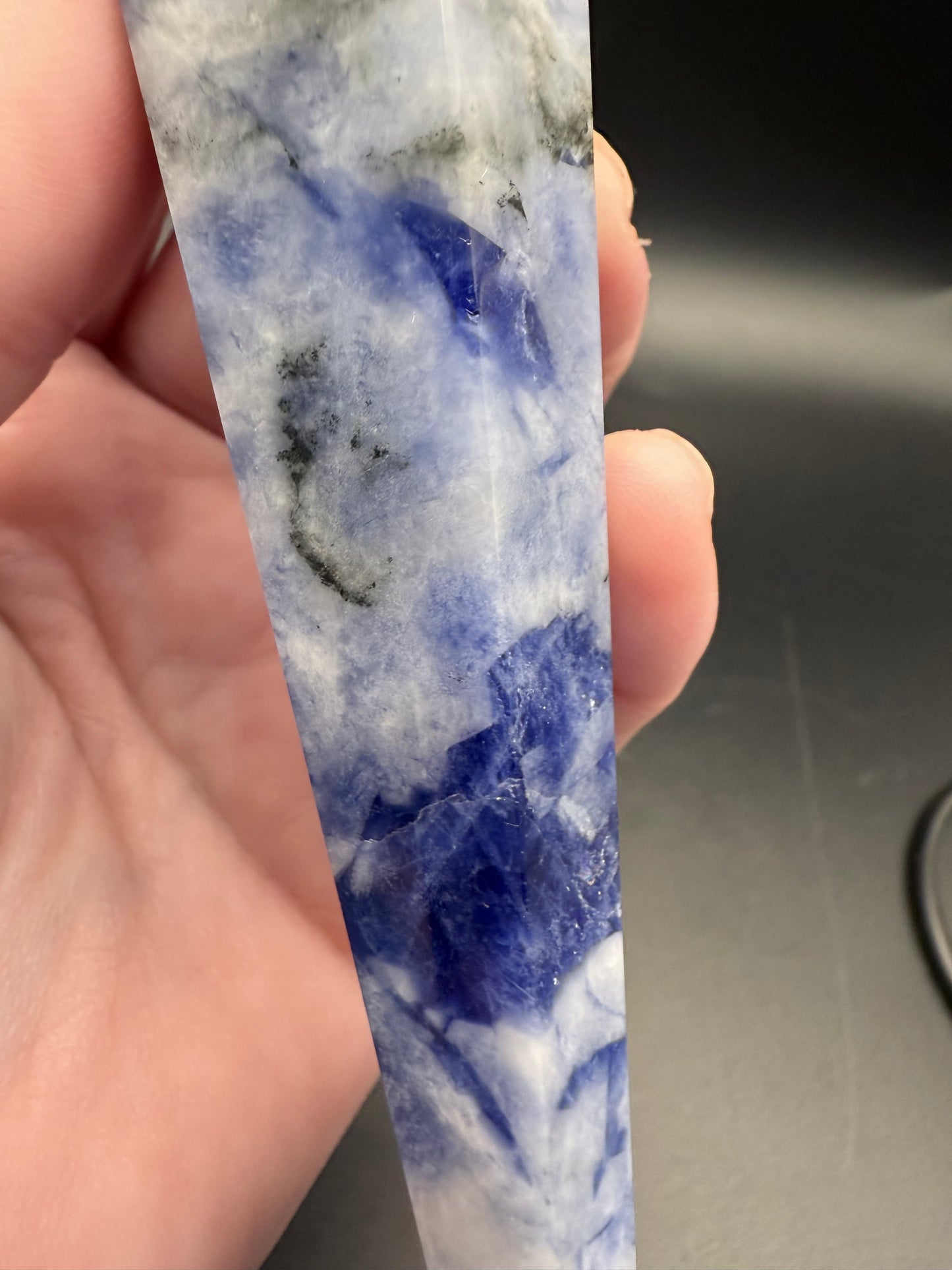 Afghanite Sodalite Wand With Stand