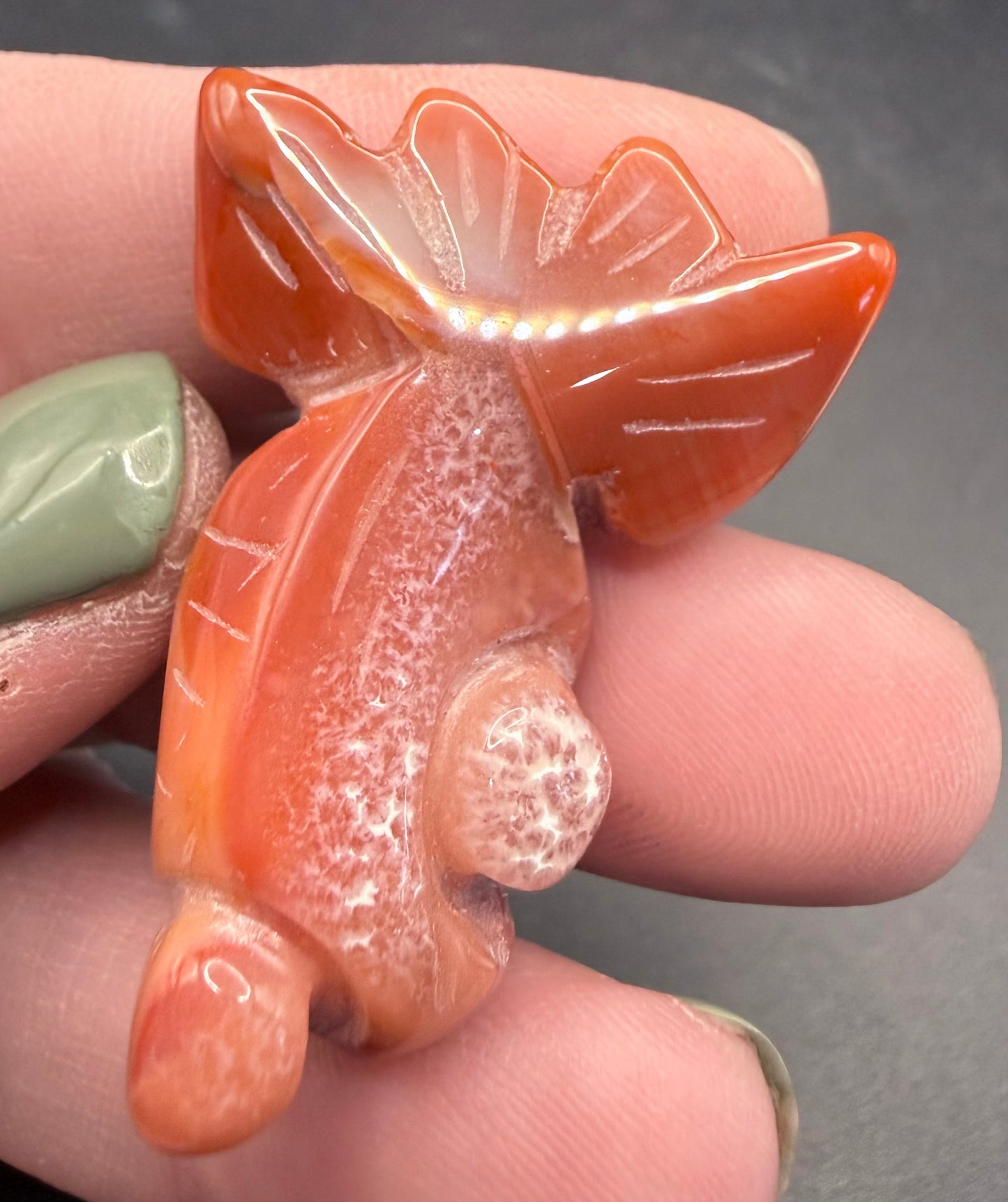 Carnelian Agate Goldfish 4.5cm
