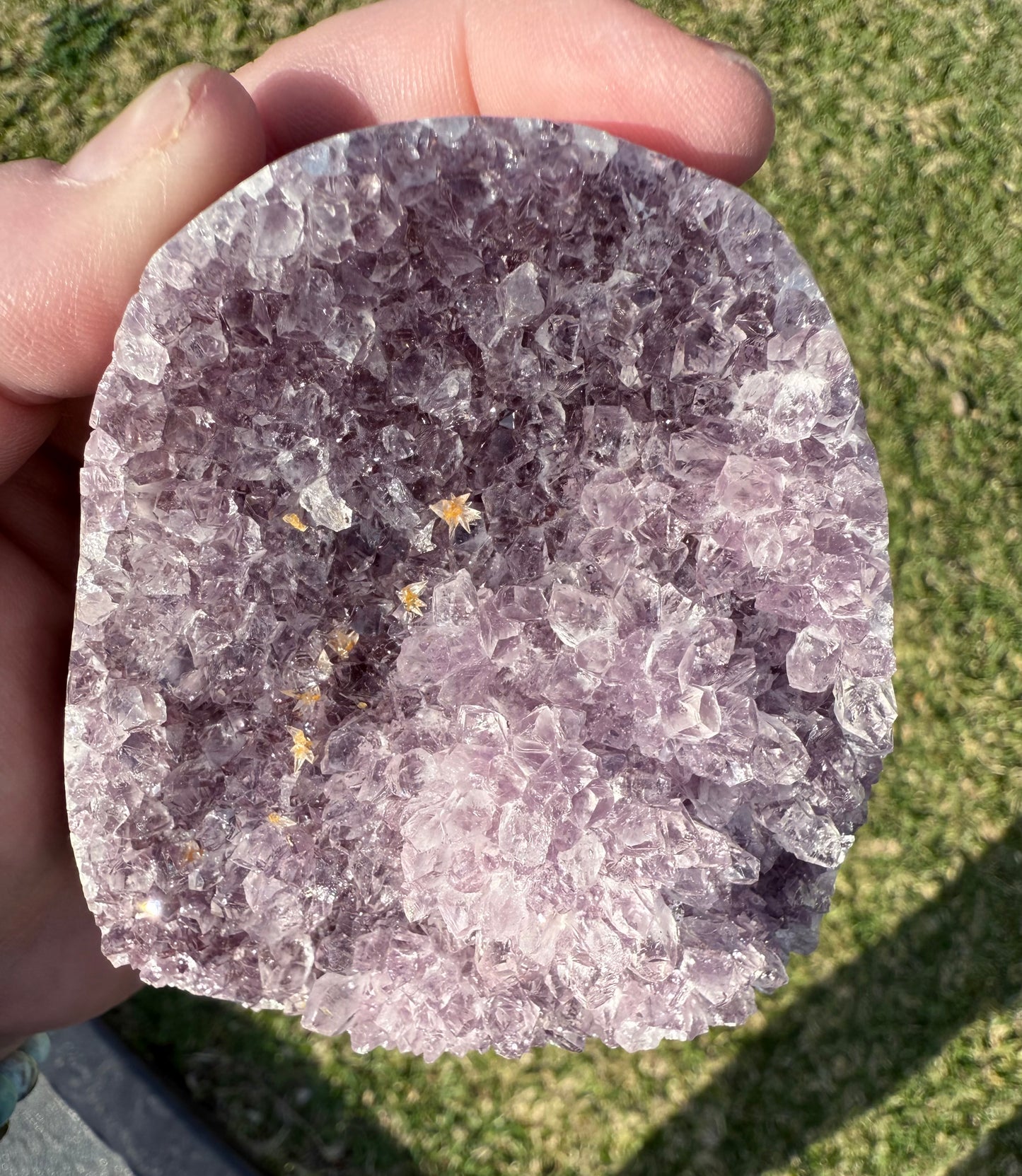 Rainbow Amethyst with Rare Pineapple Cluster ā 526g / 9cm