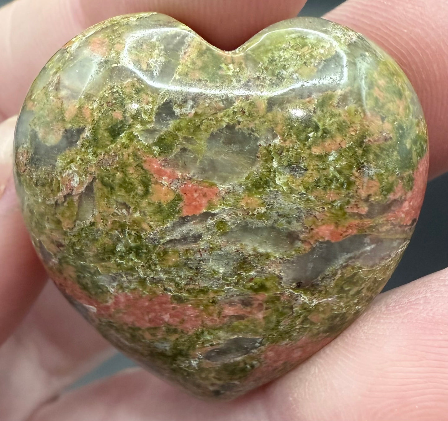 Unakite Heart ā 3 cm