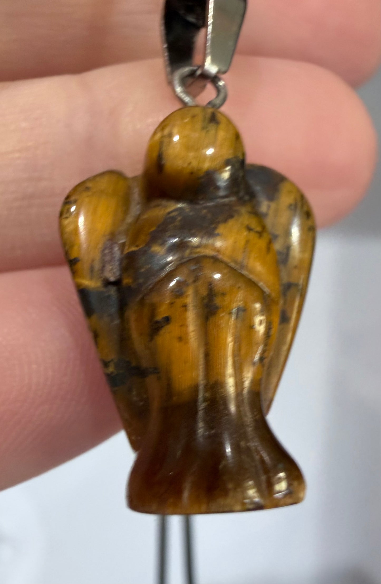 Tiger’s Eye Angel Crystal Pendant – 2.2 × 1.6 cm