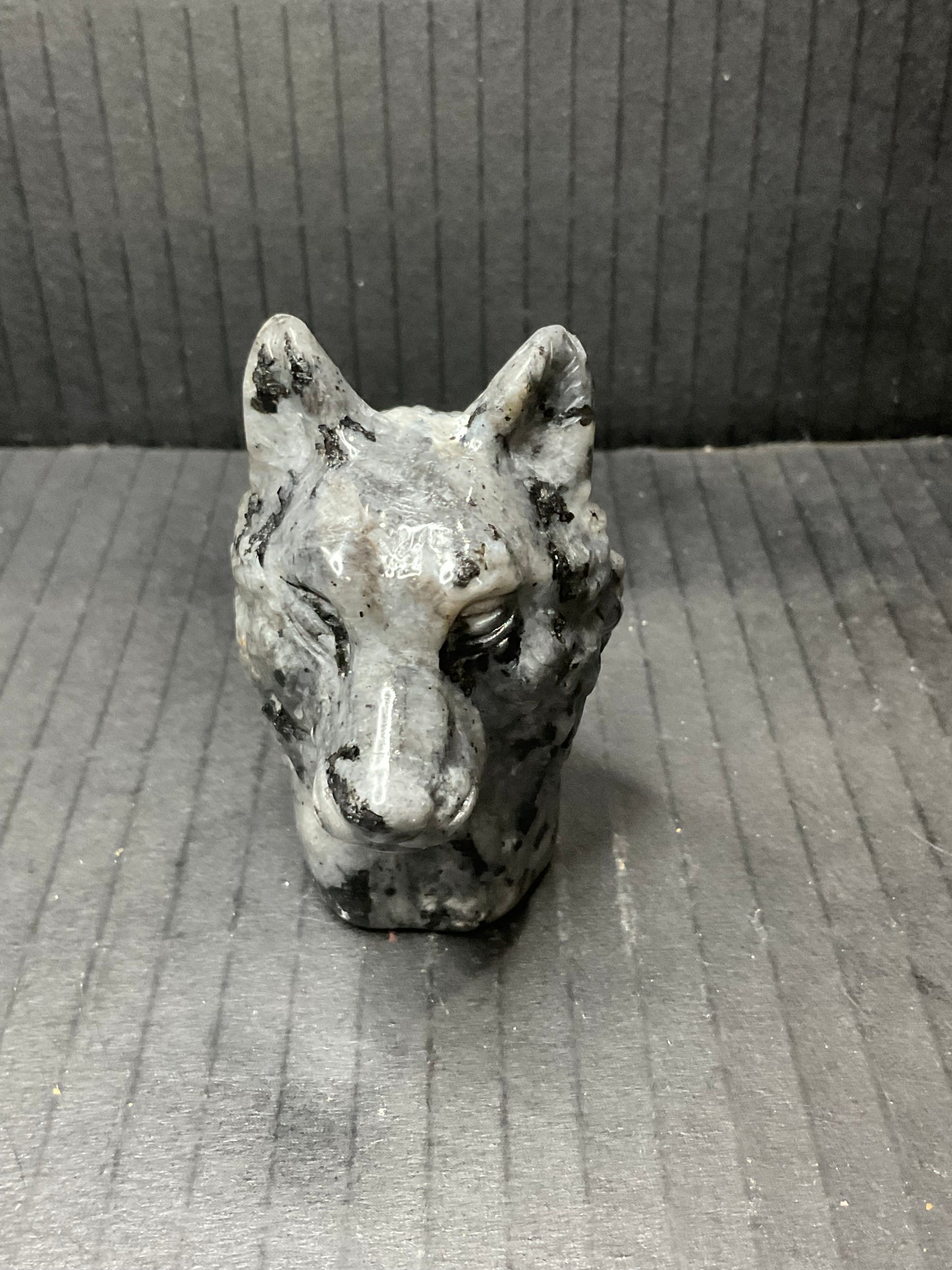 Larvikite Wolf Head