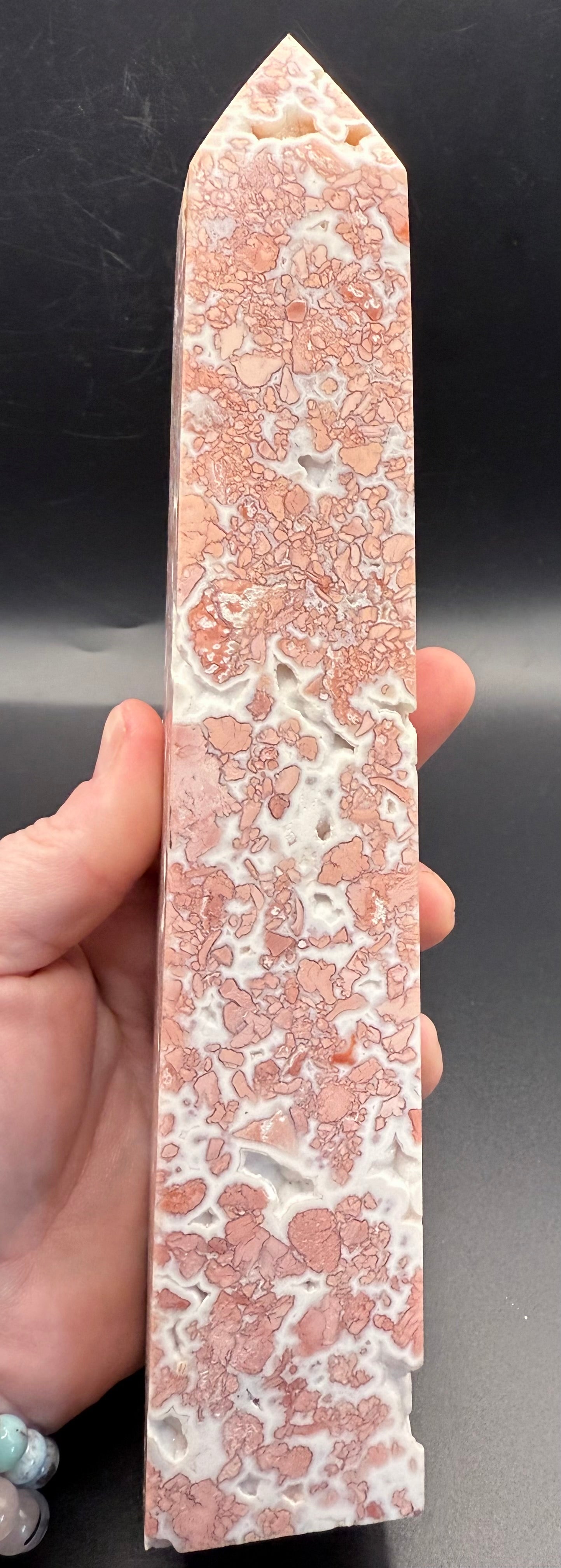 Pink Petal (Cotton Candy) Agate Statement Tower